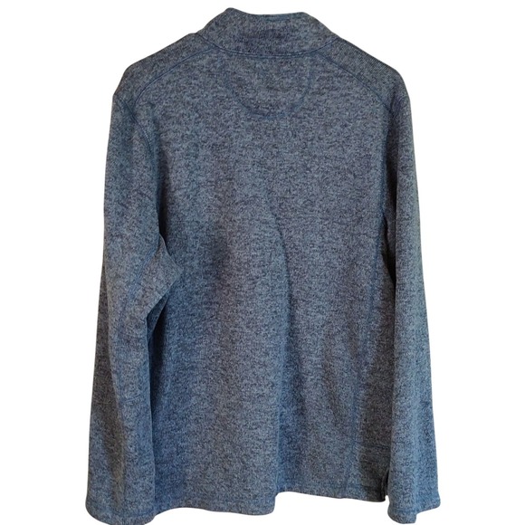 Woolrich Heather Blue Fleece Sweater Pullover‎ Front Pocket Mens Extra Large - Picture 5 of 8